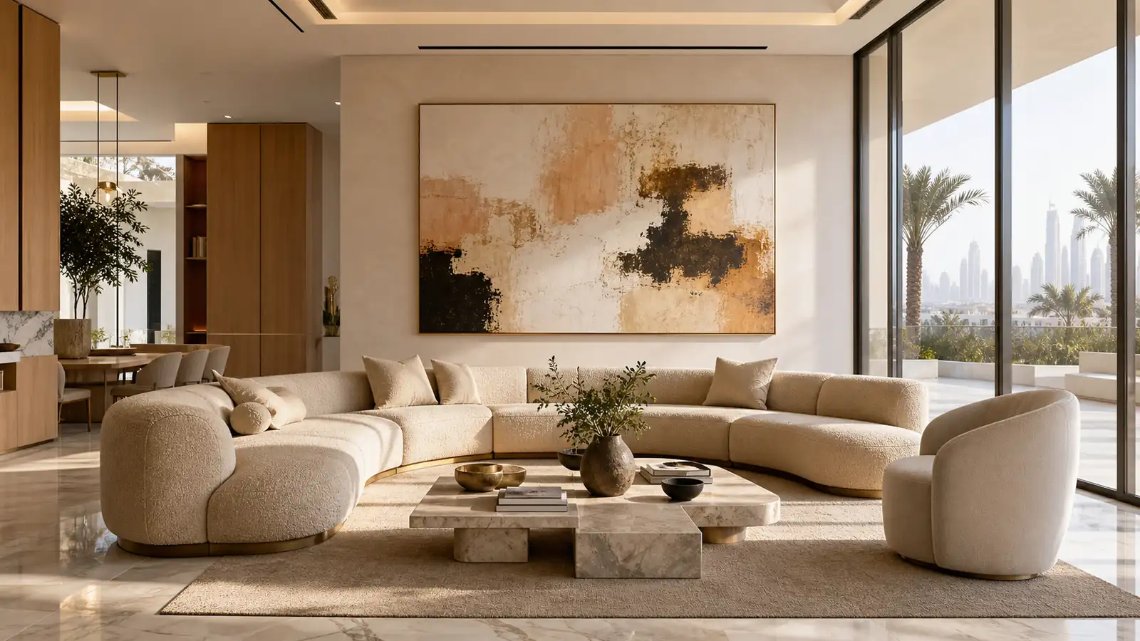 Luxury Dubai villa canvas print