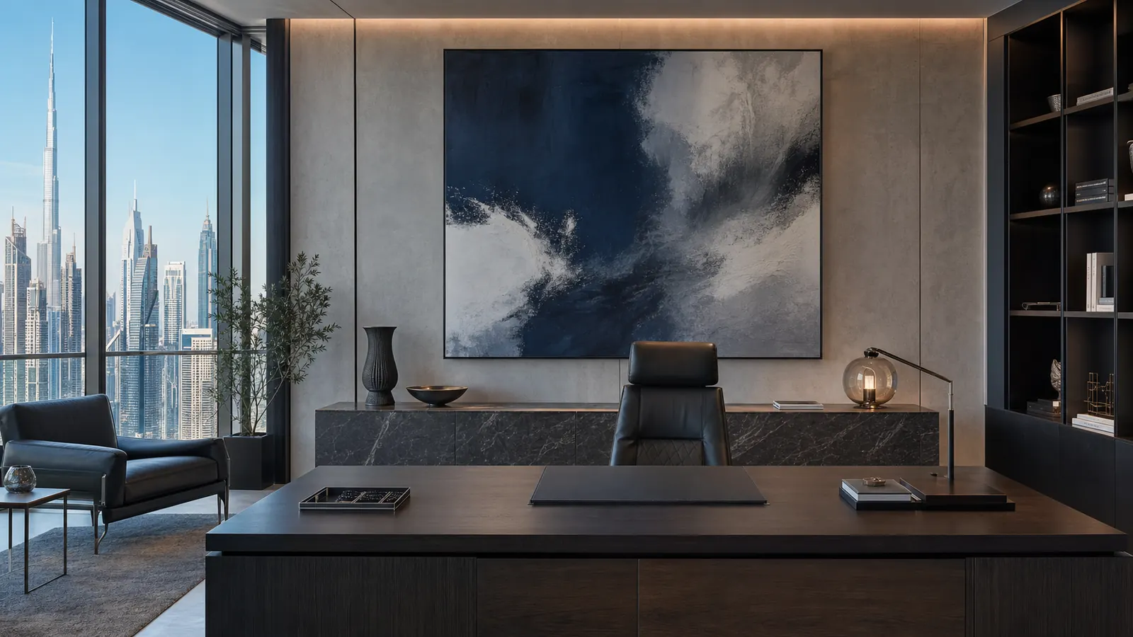 Executive office canvas print