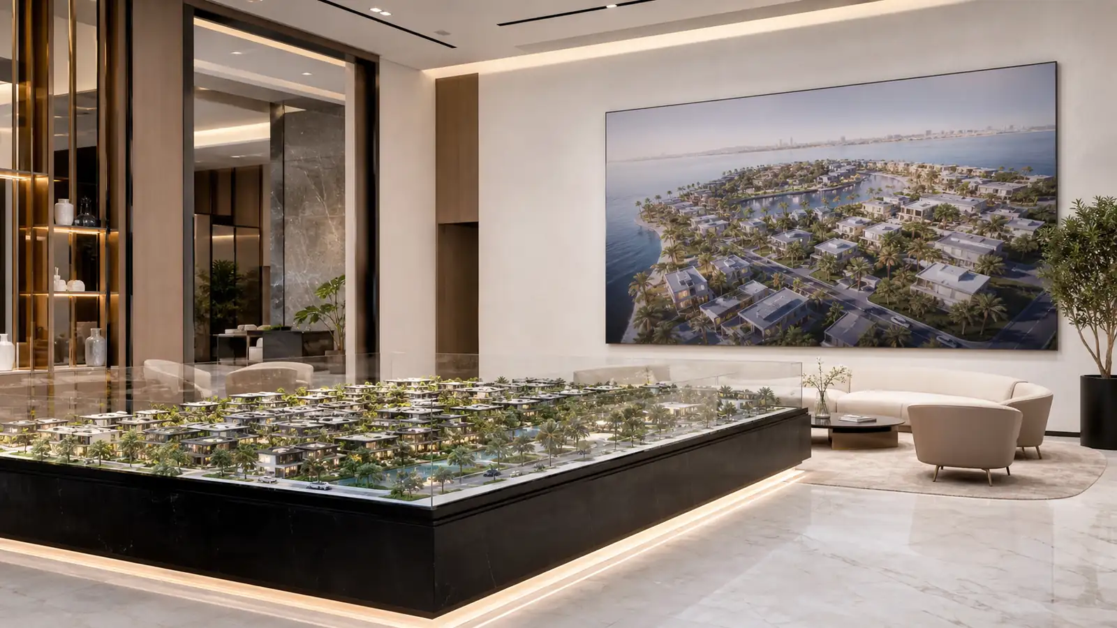Luxury real estate showroom canvas artwork
